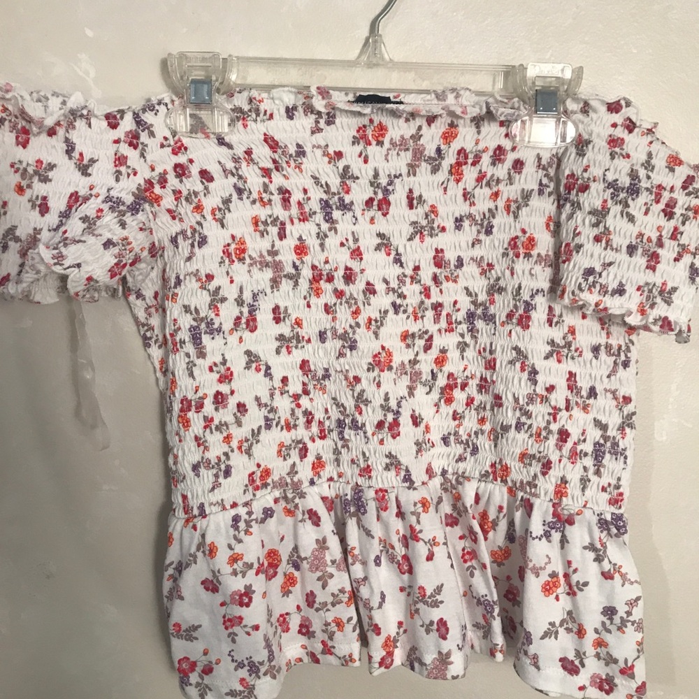 American Eagle Outfitters white floral tank top